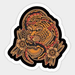 Tiger and snake Sticker